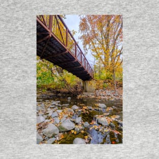 Autumn Bridge Photograph T-Shirt